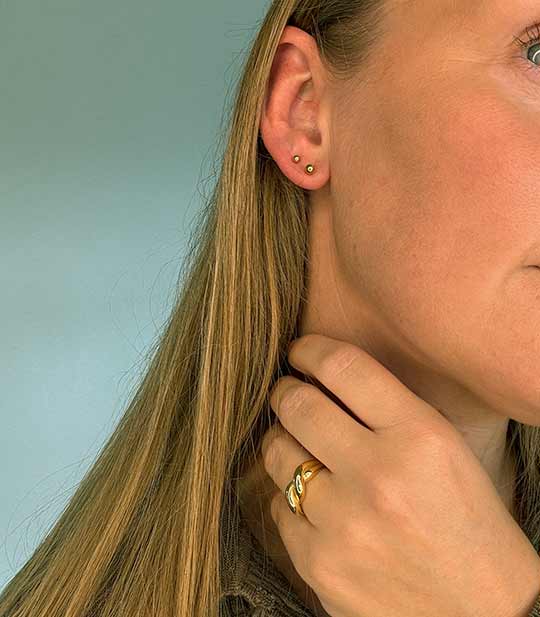 Mariel – kugleformede øreringe - 2,3,4 mm