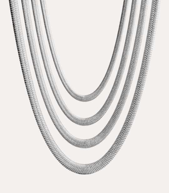 SOFIA - FLAD SLANGE HALSKÆDE (2,3,4,5mm)