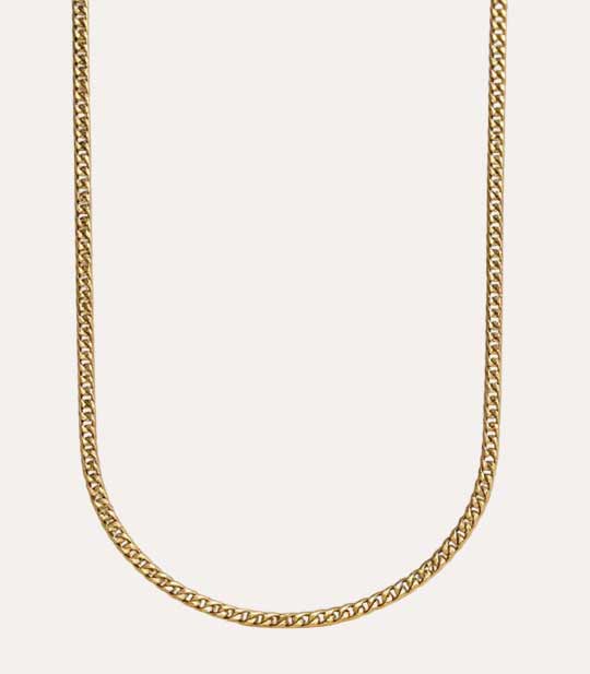 Celia - Klassisk curb chain i guld